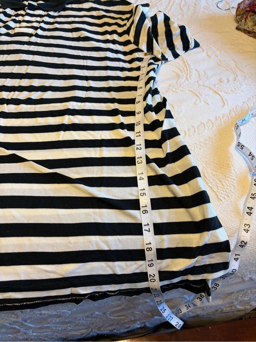 Men's Black & White Striped Polo Shirt XXLT New Ralph Lauren Classic Big & Tall